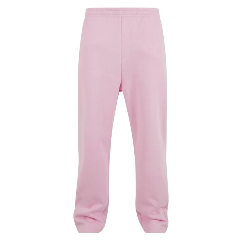 Image of Build Your Brand Mens Fluffy Jogging Bottoms in Pink Size: Small Pink Male S