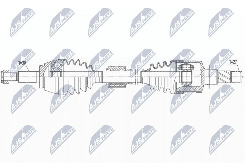 Image of NTY NPW-RE-161 Drive shaft Front Axle Left Drive Shaft (13)
