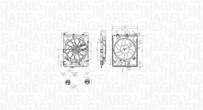 Image of MAGNETI MARELLI Fan, radiator MAGNETI MARELLI 069422849010