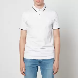 BOSS Orange Mens Passertip Polo Shirt - White - XL