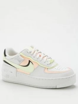 image of Nike Air Force 1 Shadow - White/Pink/Black , White/Pink/Black, Size 3, Women