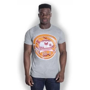 Image of Star Wars - BB-8 Distress Mens XX-Large T-Shirt - Grey