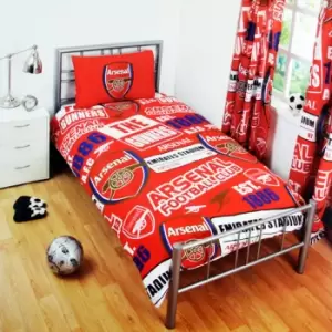 Image of Arsenal FC Childrens/Kids Official Patch Football Crest Duvet Set (Double) (Red)