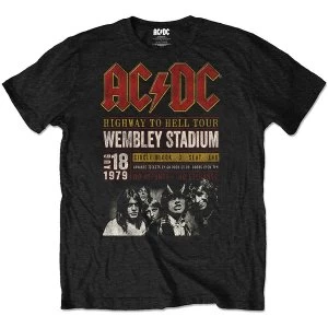 Image of AC/DC - Wembey '79 Unisex Large T-Shirt - Black