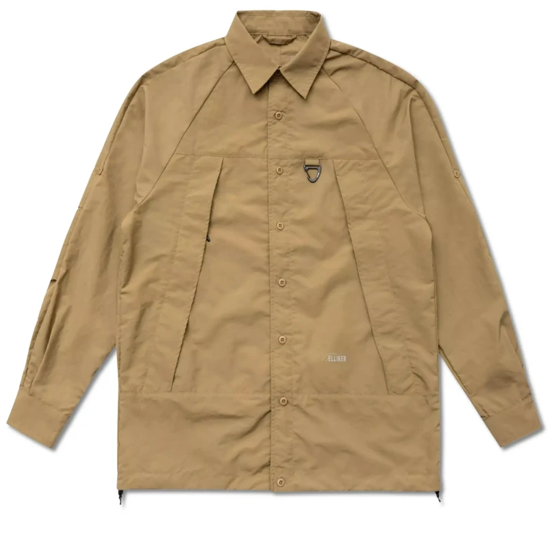 Image of Elliker Long sleeve zippered technical jersey Elliker Craw Beige Male L