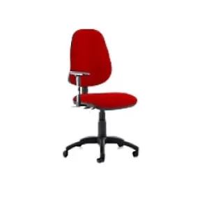 Image of Dynamic Permanent Contact Backrest Task Operator Chair Height Adjustable Arms Eclipse II Bergamot Cherry Seat Without Headrest High Back