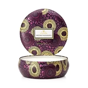 Voluspa Japonica Santiago Huckleberry 3 Wick Candle in Decorative Tin