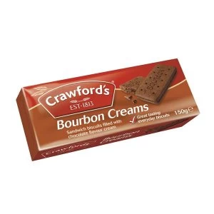 Image of Crawfords 150g Bourbon Biscuits Pack of 12
