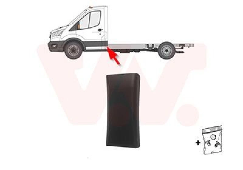Image of VAN WEZEL Trim / Protective Strip, sidewall VAN WEZEL 1992415