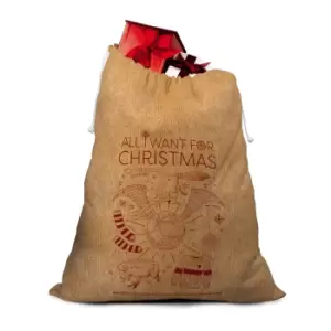 image of Harry Potter Officially Licensed Christmas Hessian Sack