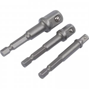 Image of Draper 3 Piece 1/4" Hex to Square Drive Adaptor Set