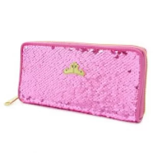 Image of Loungefly Disney Sleeping Beauty Reversible Sequin Zip Around Purse