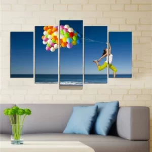 Image of 5PMDF-81 Multicolor Decorative MDF Painting (5 Pieces)