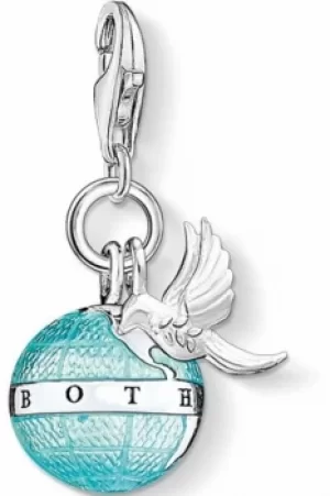 Image of Ladies Thomas Sabo Sterling Silver Charm Club Globe Charm 1349-664-31