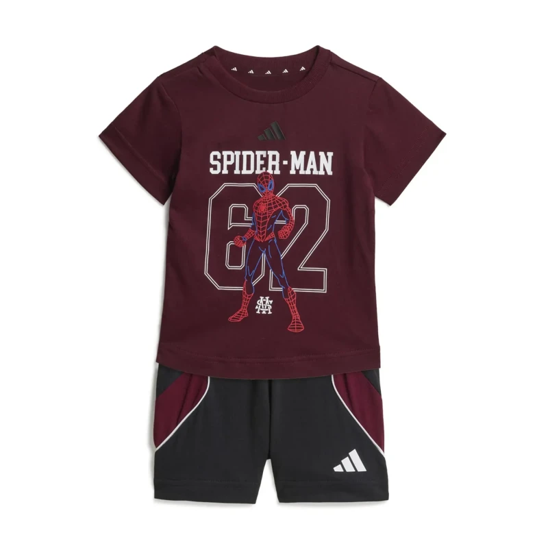 Image of Adidas Baby t-shirt and shorts set adidas Marvel Spider Man Rouge Unisex 3/4 ans