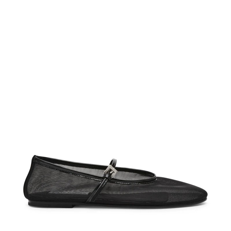 Image of Steve Madden Womens Rounded Toe Slip-On Ballet Pumps Black female 6 (39)