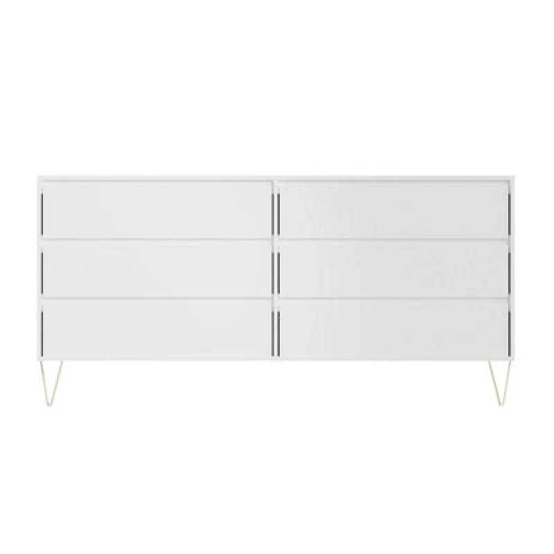 Image of Timber Art Design Monaco 6 Drawer Chest In White