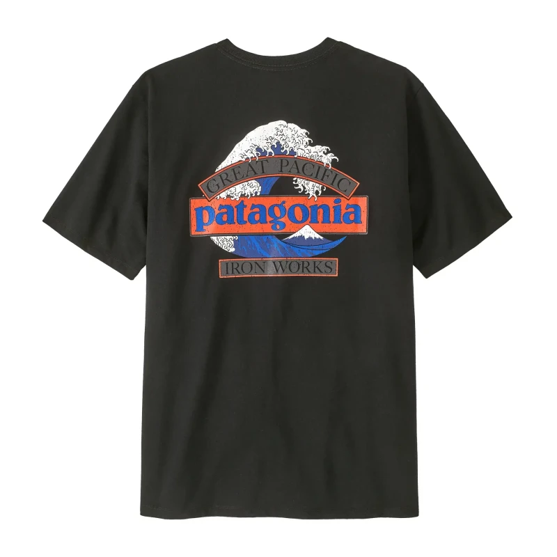 Image of T-Shirt Patagonia Great Waves Responsibili Noir Male XS