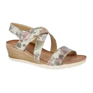 Image of Cipriata Womens/Ladies Adia Crossover Strap Wedge Sandals (4 UK) (Multicoloured)