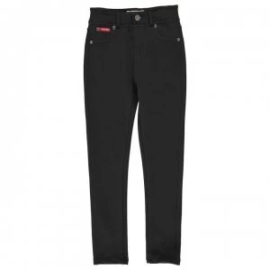 Lee Cooper Solid Jeggings Junior Girls - Black