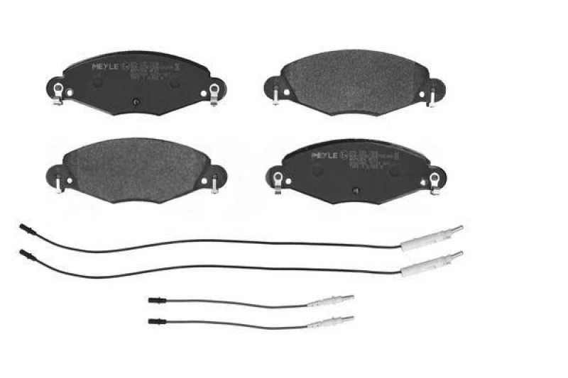 Image of MEYLE 025 232 7318 Brake pad set Front Axle, excl. wear warning contact, Original Quality, with anti-squeak plate Brake Pad Set,disc brake (402)