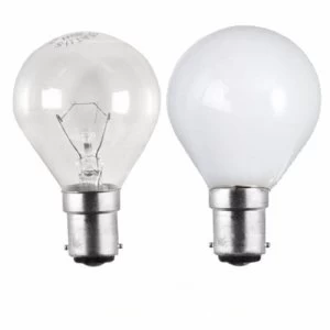 Image of Status 25W Small Bayonet Cap Golf Ball Bulb - Clear - 10 Pack