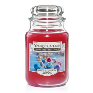 Image of Yankee Candle Home Inspiration Holiday Magic Large Jar Candle - Red