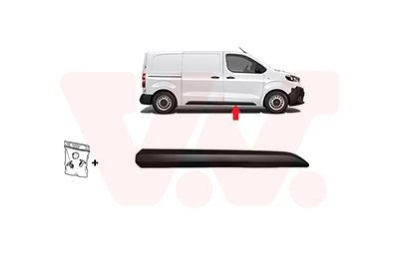 Image of VAN WEZEL Door moulding trim VAN WEZEL 0944424