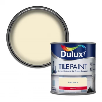 Image of Dulux Iced Ivory Tile Paint 600ml