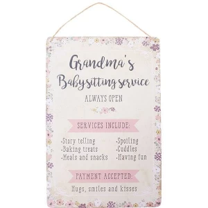 Image of Grandma's Babysitting Service Sign