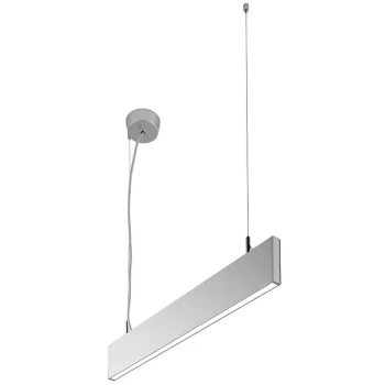 image of Saxby Lighting - Saxby Kingsley - Pendant 600mm 25W Silver Anodised & Frosted