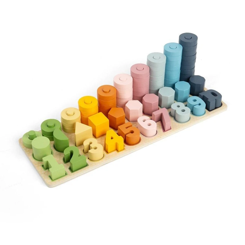 Image of Bigjigs Toys Wooden 1-10 Counting Board, 78 Play Pieces Multi unisex