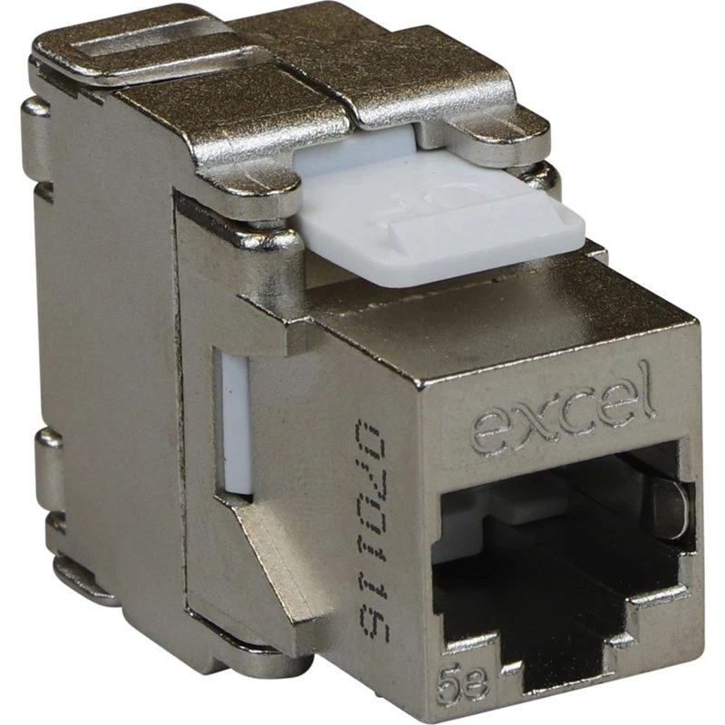 Image of EXCEL CAT.5e FTP TOOLLESS KEYSTONE JACK - BUTTERFLY STYLE