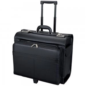 image of Alassio San Remo Pilot Black Trolley Briefcase