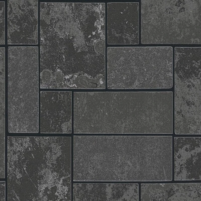 Image of As Creation Black Granite Glitter Tiles Slate Stone Kitchen Bathroom Wallpaper