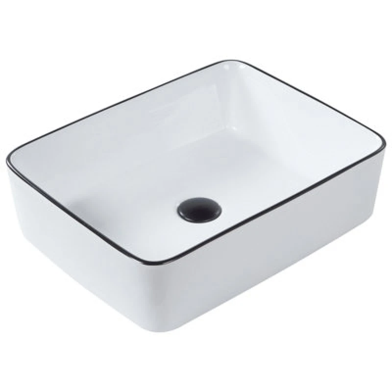 Image of Beliani Countertop Basin Xert 490 X 380 mm Ceramic White