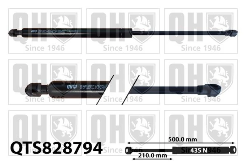 Image of QUINTON HAZELL Tailgate strut QUINTON HAZELL QTS828794