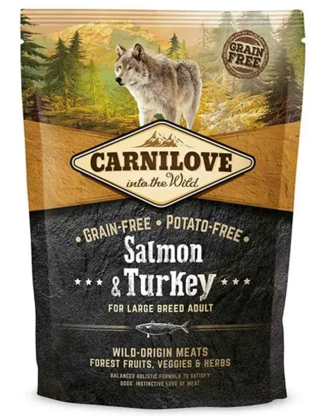 image of Carnilove Large Breed Adult Salmon and Turkey Dog Food 1.5kg