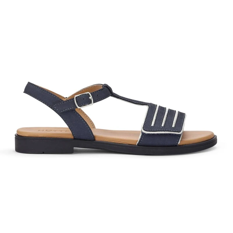 Image of Hotter Womens Wide Fit 'Lyla' Sandals in Navy Size: 3 Navy Female 3