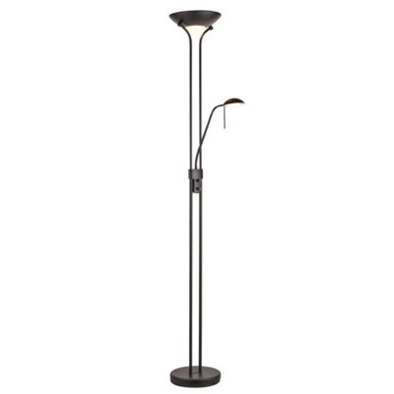 Image of Rome Mother & Child Lamp Matt Black, Opal Glass, 1x R7s