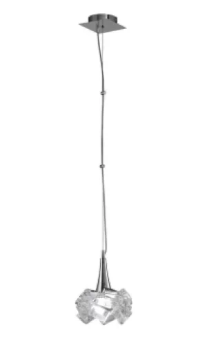 Image of Artic Ceiling Pendant 1 Light E27 Large, Polished Chrome