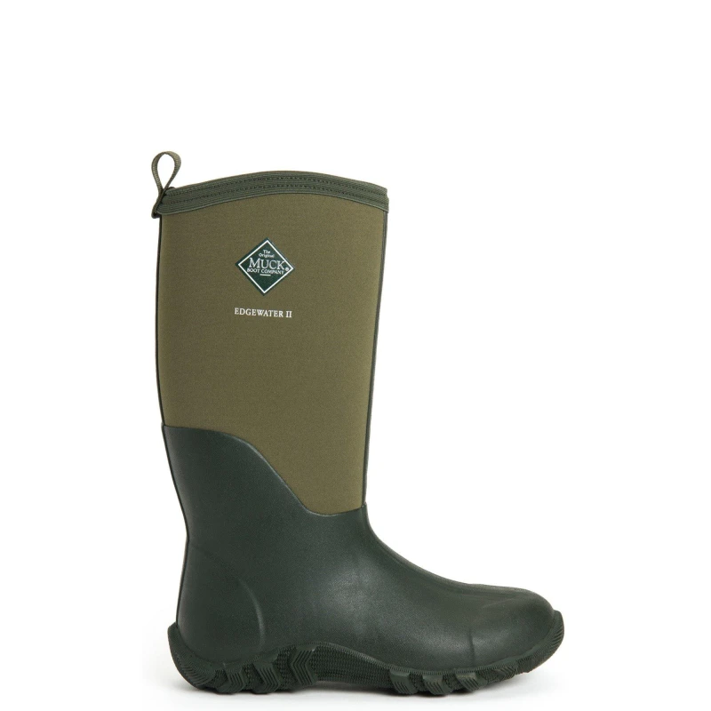 Image of Muck Boots Muck Boots 'Edgewater II' Wellington Boots in Dark Green Size: 5 Dark Green 5 Unisex 0664911053007
