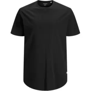 Image of Jack and Jones Curved Hem Tee Plus Size - Black
