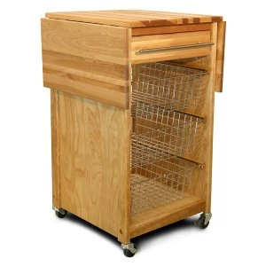 image of Catskill by Eddingtons Double Drop Leaf Kitchen Basket Trolley