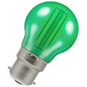 image of Crompton Lamps LED Golfball 4.5W BC-B22d Harlequin IP65 (25W Equivalent) Green Translucent 515lm BC Bayonet B22 Round Outdoor Festoon Coloured