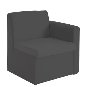 Image of Dams Alto Modular Reception Seating Left Arm - Charcoal