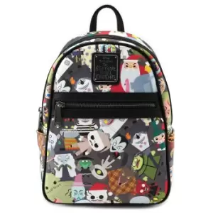 Image of Loungefly Disney The Nightmare Before Christmas Chibi Aop Mini Backpack