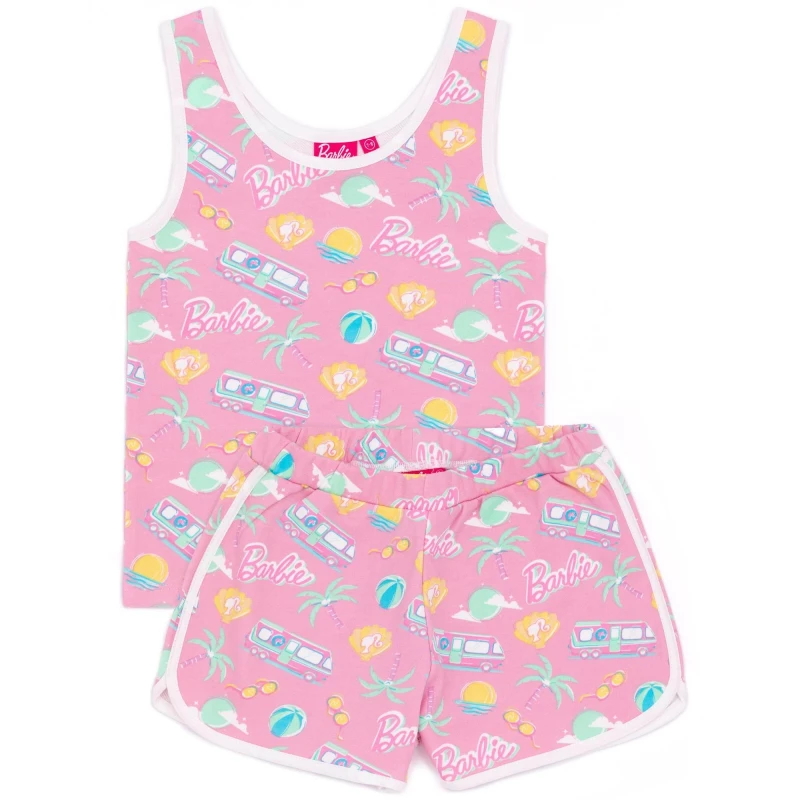 Image of Barbie 2 Piece Towelling Co-ord Pink