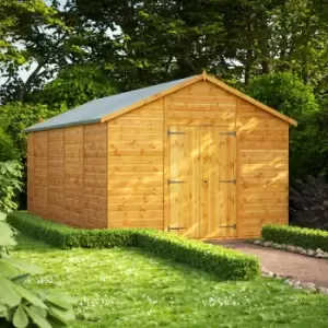 Image of Power 18x10 Apex No Window Double Door Shed
