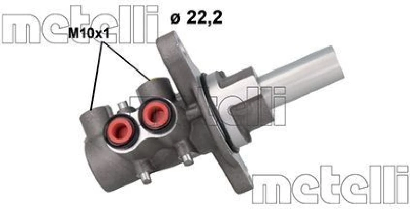 Image of METELLI Brake master cylinder METELLI 05-1166